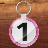 Porte-clés Numéro 1 Porte - clé rose (Recto)