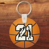 Porte-clés Numéro 21 Basketball (Recto)