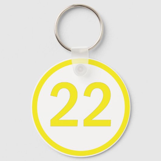 Porte-clés numéro 22 dans un cercle (Recto)
