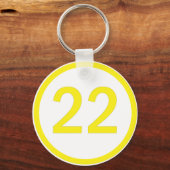 Porte-clés numéro 22 dans un cercle (Recto)