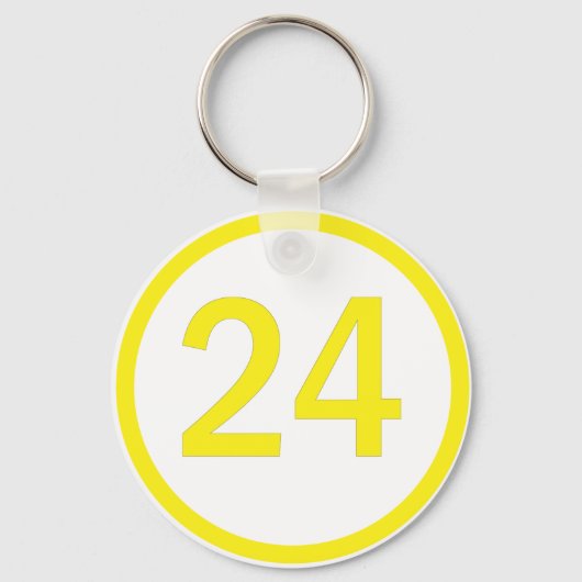 Porte-clés numéro 24 dans un cercle (Recto)