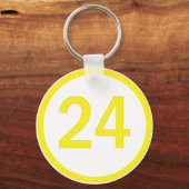 Porte-clés numéro 24 dans un cercle (Recto)