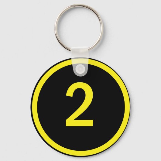 Porte-clés numéro 2 dans un cercle (Recto)