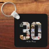 Porte-clés Numéro 30 Collage photo (Recto)