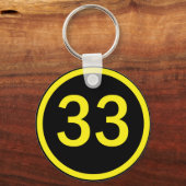 Porte-clés numéro 33 dans un cercle (Recto)