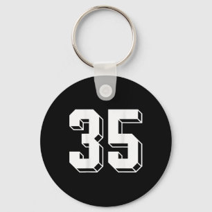 Porte-clés Numéro 35 Ckside - Maillot d'équipe rétro 80s 90s