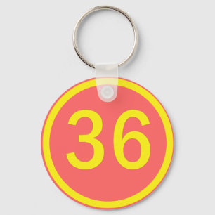 Porte-clés numéro 36 en cercle