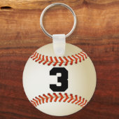 Porte-clés Numéro 3 Baseball (Recto)