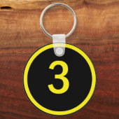 Porte-clés numéro 3 dans un cercle (Recto)