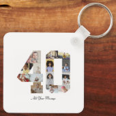 Porte-clés Numéro 40 - Collage photo (Verso)