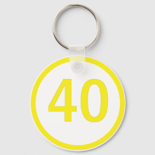 Porte-clés numéro 40 dans un cercle