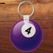 PORTE-CLÉS NUMÉRO 4 BILLIARDS BALL (Recto)
