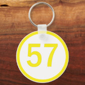 Porte-clés numéro, 57, dans un cercle (Recto)