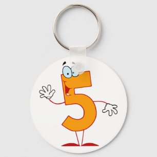 Porte-clés numéro 5 orange