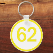 Porte-clés numéro, 62, dans un cercle (Recto)