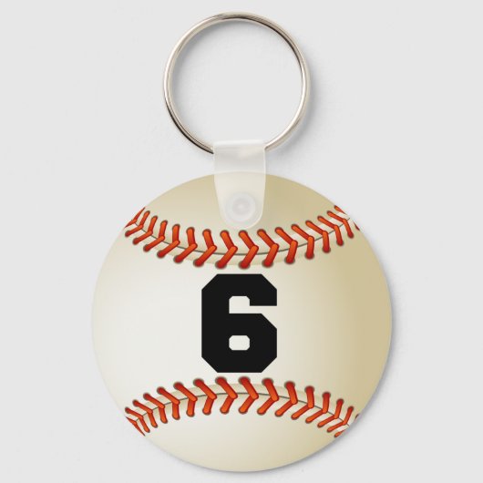 Porte-clés Numéro 6 Baseball (Recto)