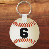 Porte-clés Numéro 6 Baseball (Recto)