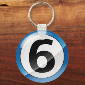 Porte-clés Numéro 6 Porte - clé bleu (Recto)