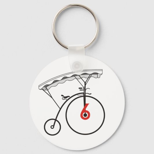 Porte-clés Numéro 6 Porte - clé de badge (Recto)