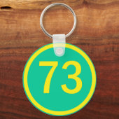 Porte-clés numéro, 73, dans un cercle (Recto)
