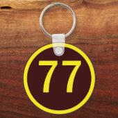 Porte-clés numéro, 77, dans un cercle (Recto)