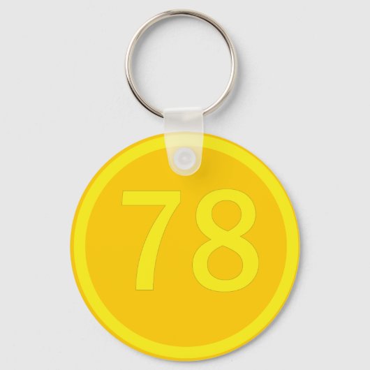 Porte-clés numéro, 78, dans un cercle (Recto)