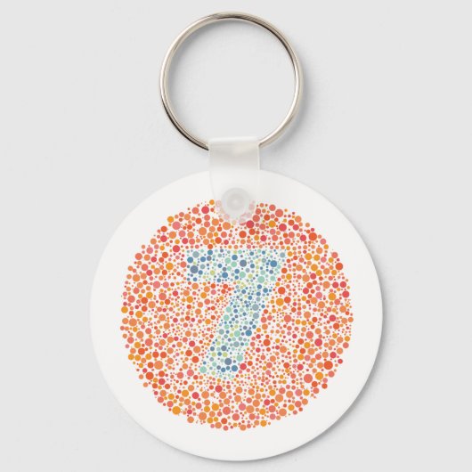 Porte-clés Numéro 7 Cercle d'essai Ishihara (Recto)