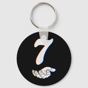 Porte-clés Numéro 7 Costume Halloween Hommes Femmes Mème Corr