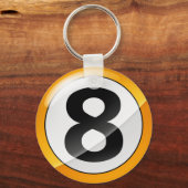 Porte-clés Numéro 8 or (Recto)
