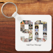 Porte-clés Numéro 90 - Collage photo (Recto)