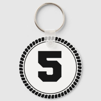Porte-clés Numéro cinq Cercle