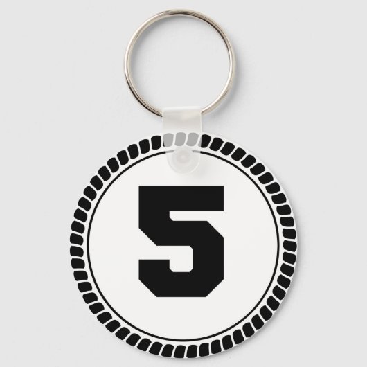 Porte-clés Numéro cinq Cercle (Recto)