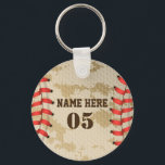 Porte-clés Numéro de base-ball Vintage personnalisé Rétro<br><div class="desc">Personnalisé vintage nom de baseball numéro design rétro peut être bon pour vous si vous aimez Baseball. Ou cela pourrait être un grand cadeau pour ceux qui aiment le baseball.</div>