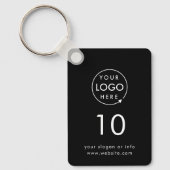 Porte-clés Numéro de chambre | Black Hospitality Business Mod (Recto)