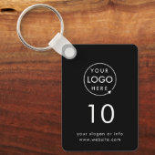 Porte-clés Numéro de chambre | Black Hospitality Business Mod (Recto)