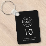 Porte-clés Numéro de chambre | Black Hospitality Business Mod<br><div class="desc">Un simple modèle d'affaires noir personnalisé dans un style moderne et minimaliste qui peut être facilement mis à jour avec le logo de votre entreprise, le numéro de chambre et le texte. Le design parfait pour un hôtel, motel, maison d'hôtes, bed and breakfast, accueil ou pour étiquette les clés de...</div>