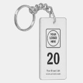 Porte-clés Numéro de chambre | Conception d'hôtellerie de log (Devant gauche)