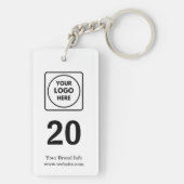 Porte-clés Numéro de chambre | Conception d'hôtellerie de log (Dos)