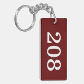 Porte-clés Numéro de chambre d'hôtel rectangulaire porte - cl (Devant gauche)