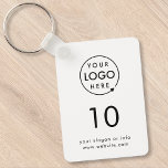 Porte-clés Numéro de chambre | Logo Hospitality Business Mode<br><div class="desc">Un simple modèle d'affaires blanc personnalisé dans un style moderne et minimaliste qui peut être facilement mis à jour avec le logo de votre entreprise, le numéro de chambre et le texte. Le design parfait pour un hôtel, motel, maison d'hôtes, bed and breakfast, accueil ou pour étiquette les clés de...</div>