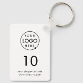 Porte-clés Numéro de chambre | Logo Hospitality Business Mode (Verso)