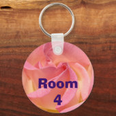 Porte-clés numéro de chambre Rose (Recto)