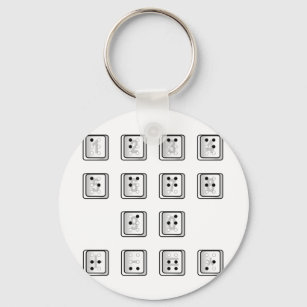 Porte-clés Numéro de clé de l'ordinateur en braille