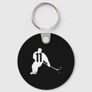 Porte-clés Numéro de hockey onze 11