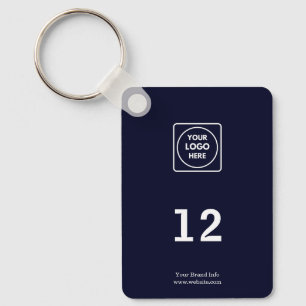 Porte-clés Numéro de la marine Design de logo moderne Blue