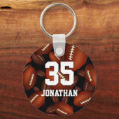 Porte-clés numéro de maillot de nom personnalisé et balles de (Verso)