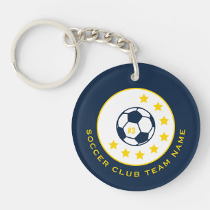 Porte-clés Numéro de maillot personnalisé de l'équipe de foot