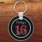 Porte-clés Numéro de Parties scintillant rouge (Recto)