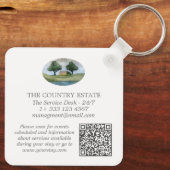 Porte-clés Numéro de pièce d'immeuble d'affaires moderne Code (Verso)