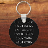 Porte-clés Numéro de séquence Fibonacci chaîne clé Geek mathé (Recto)